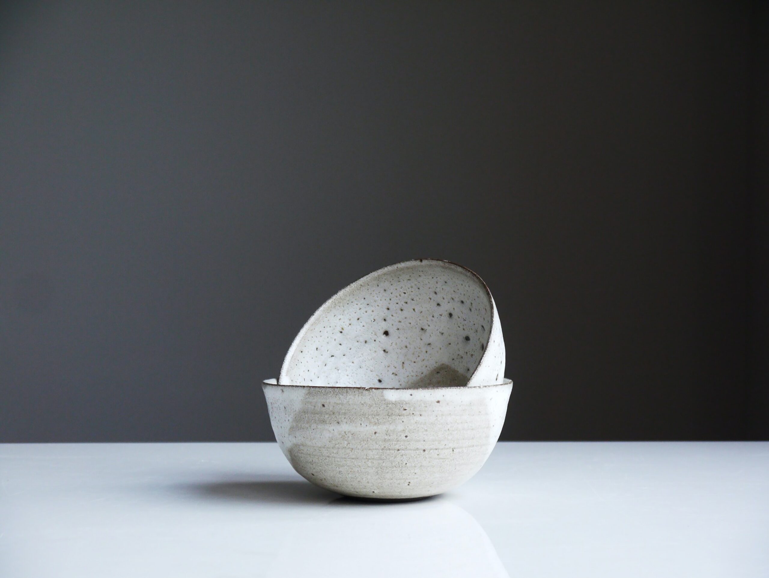 Ceramic Two Bowls-White
